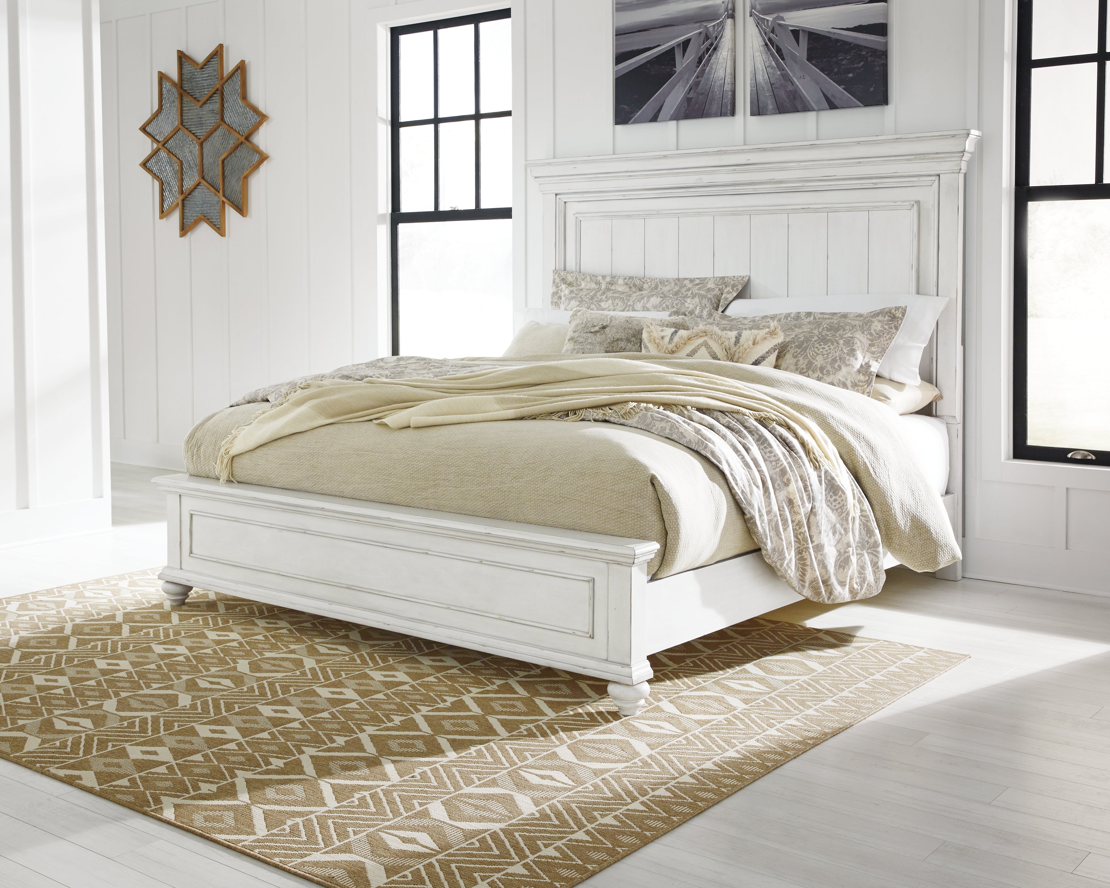 Best Deals Furniture - Ashley Furniture - Kanwyn California King Panel Bed - California King Panel Bed - B777B11