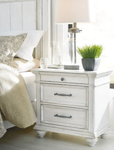 Best Deals Furniture - Ashley Furniture - Kanwyn Nightstand - Three Drawer Night Stand - B777-93