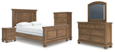 Best Deals Furniture - Ashley Furniture - Feddinger Queen Panel Bed, Dresser, Mirror, Chest and Nightstand - Queen Panel Bed, Dresser, Mirror, Chest and Nightstand - PCB779B10