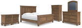 Best Deals Furniture - Ashley Furniture - Feddinger King Panel Bed, Dresser, Mirror, Chest and 2 Nightstands - King Panel Bed, Dresser, Mirror, Chest and 2 Nightstands - PCB779B22
