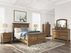 Feddinger Queen Panel Bed, Dresser, Mirror, Chest and 2 Nightstands