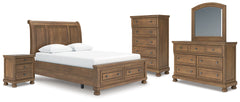 Best Deals Furniture - Ashley Furniture - Feddinger Queen Sleigh Bed, Dresser, Mirror, Chest and Nightstand - Queen Sleigh Bed, Dresser, Mirror, Chest and Nightstand - PCB779B18