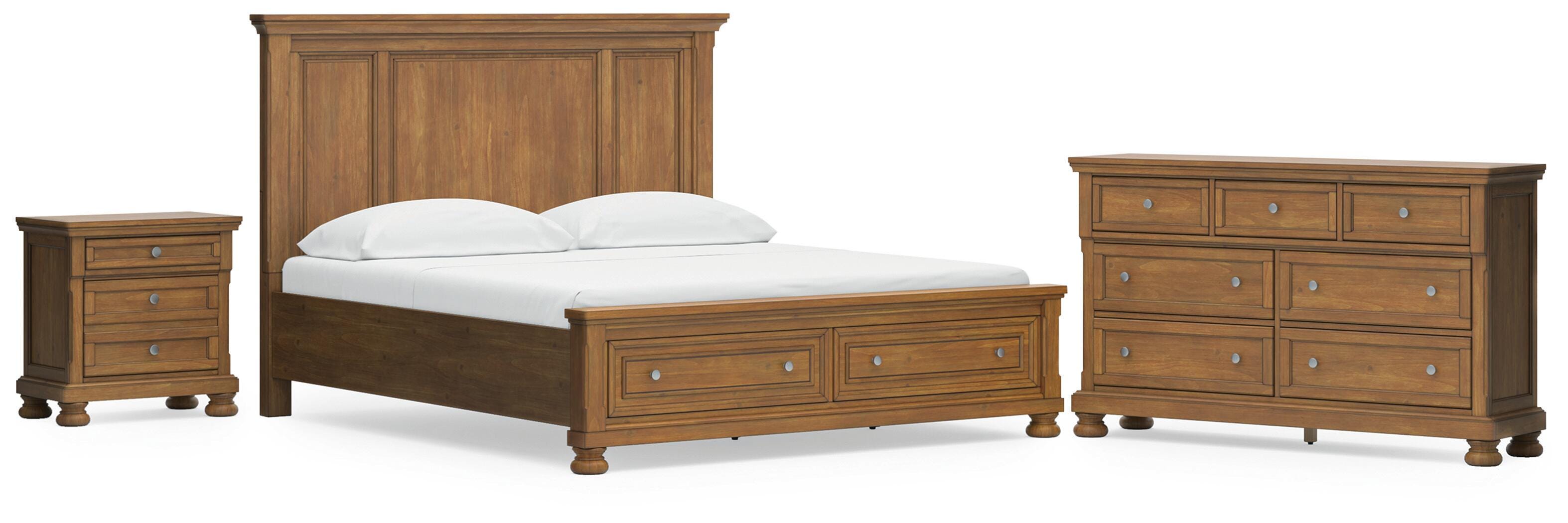 Best Deals Furniture - Ashley Furniture - Feddinger California King Panel Storage Bed, Dresser and Nightstand - California King Panel Storage Bed, Dresser and Nightstand - PCB779B20