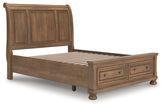 Best Deals Furniture - Ashley Furniture - Feddinger Queen Storage Sleigh Bed - Queen Storage Sleigh Bed - PCB779B4