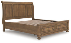 Best Deals Furniture - Ashley Furniture - Feddinger California King Storage Sleigh Bed - California King Storage Sleigh Bed - PCB779B9