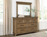Best Deals Furniture - Ashley Furniture - Karallin Dresser and Mirror - Dresser and Mirror - PCB782B1