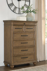 Best Deals Furniture - Ashley Furniture - Karallin Chest of Drawers - Seven Drawer Chest - PCB782-46