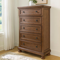 Best Deals Furniture - Ashley Furniture - Zackaryn Chest of Drawers - Five Drawer Chest - PCB807-46
