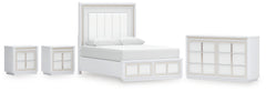 Best Deals Furniture - Ashley Furniture - Chalanna Queen Storage Bed, Dresser and 2 Nightstands - Queen Storage Bed, Dresser and 2 Nightstands - B822B9