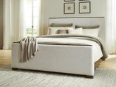 Best Deals Furniture - Ashley Furniture - Radkin California King Upholstered Panel Bed - California King Upholstered Panel Bed - PCB843B5