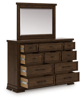 Best Deals Furniture - Ashley Furniture - Taffenbrook Dresser and Mirror - Dresser and Mirror - B849B1