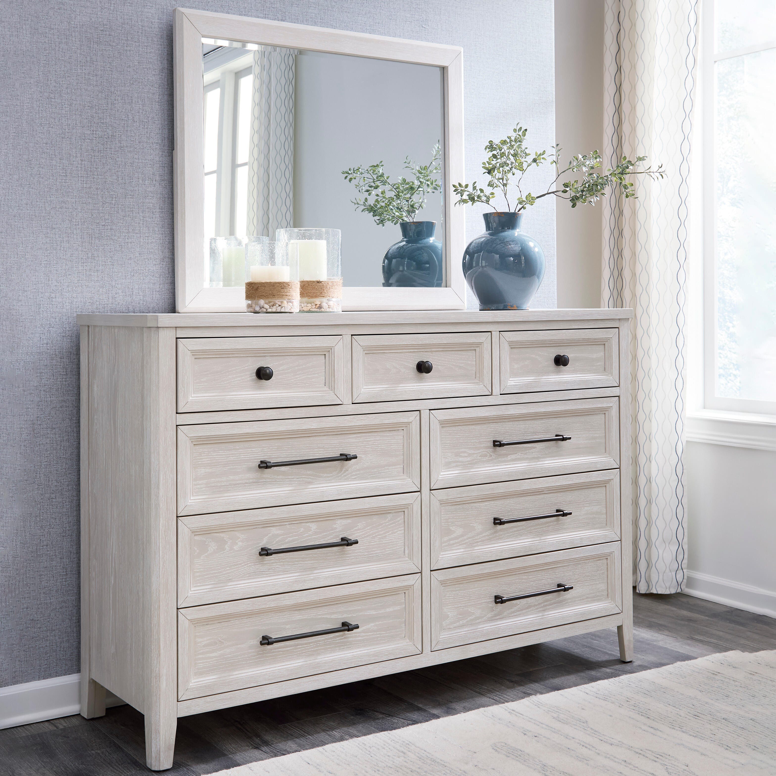 Best Deals Furniture - Ashley Furniture - Darbonton Dresser and Mirror - Dresser and Mirror - PCB853B1