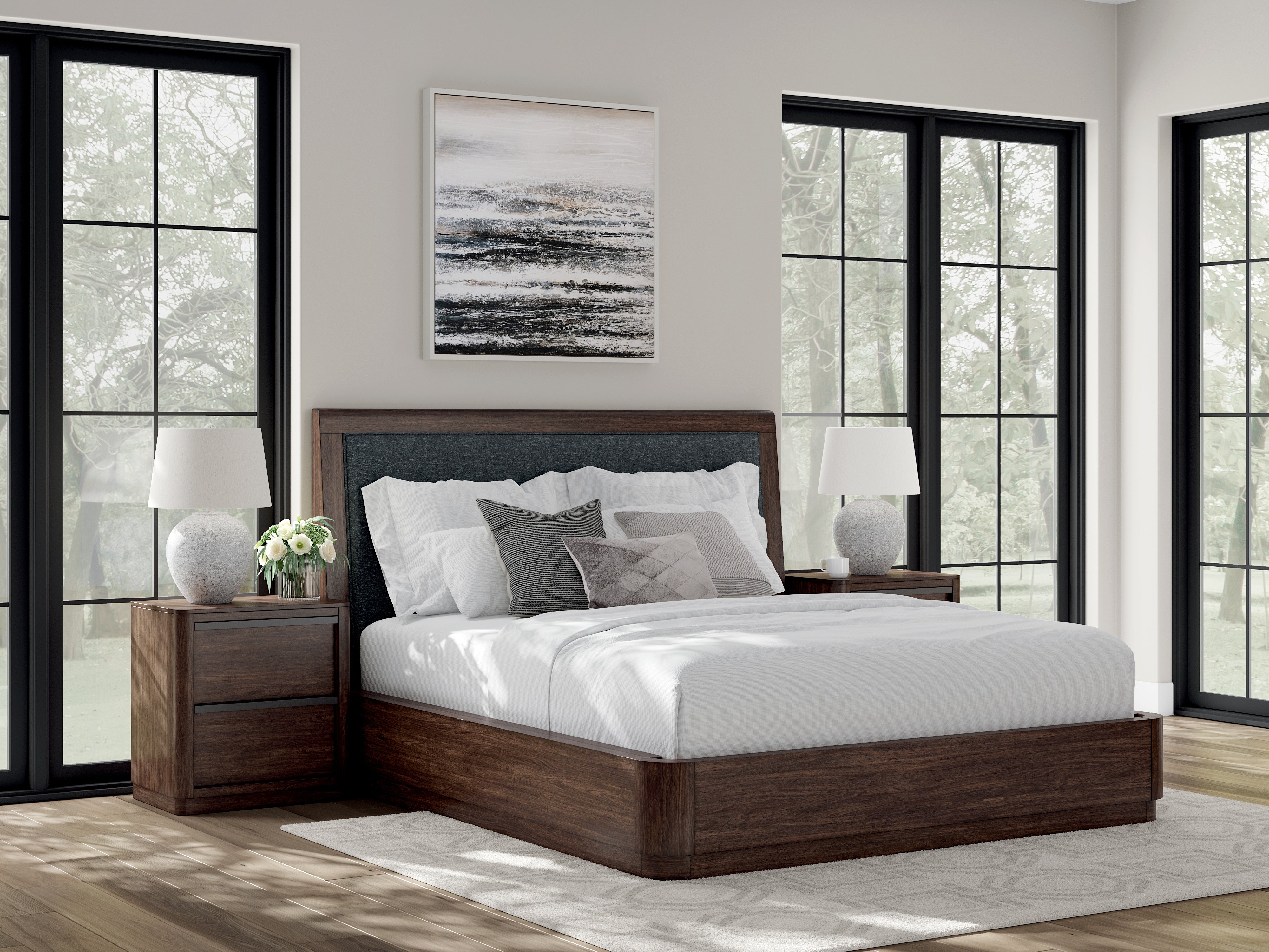 Best Deals Furniture - Ashley Furniture - Dilenno California King Upholstered Panel Bed - California King Upholstered Panel Bed - PCB857B9
