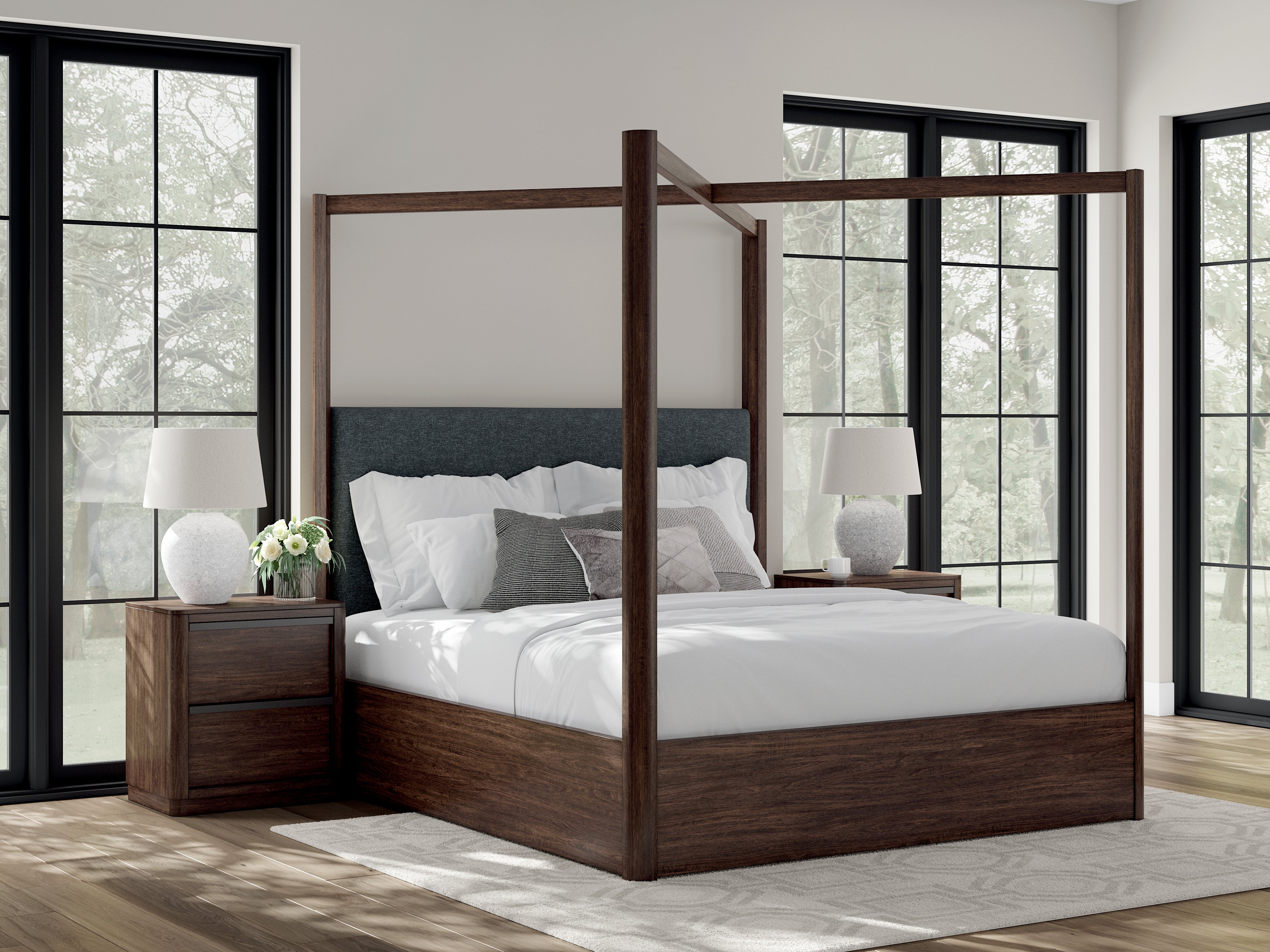 Best Deals Furniture - Ashley Furniture - Dilenno California King Canopy Bed - California King Canopy Bed - PCB857B7