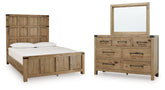 Best Deals Furniture - Ashley Furniture - Ridgester Queen Panel Bed, Dresser and Mirror - Queen Panel Bed, Dresser and Mirror - B858B3
