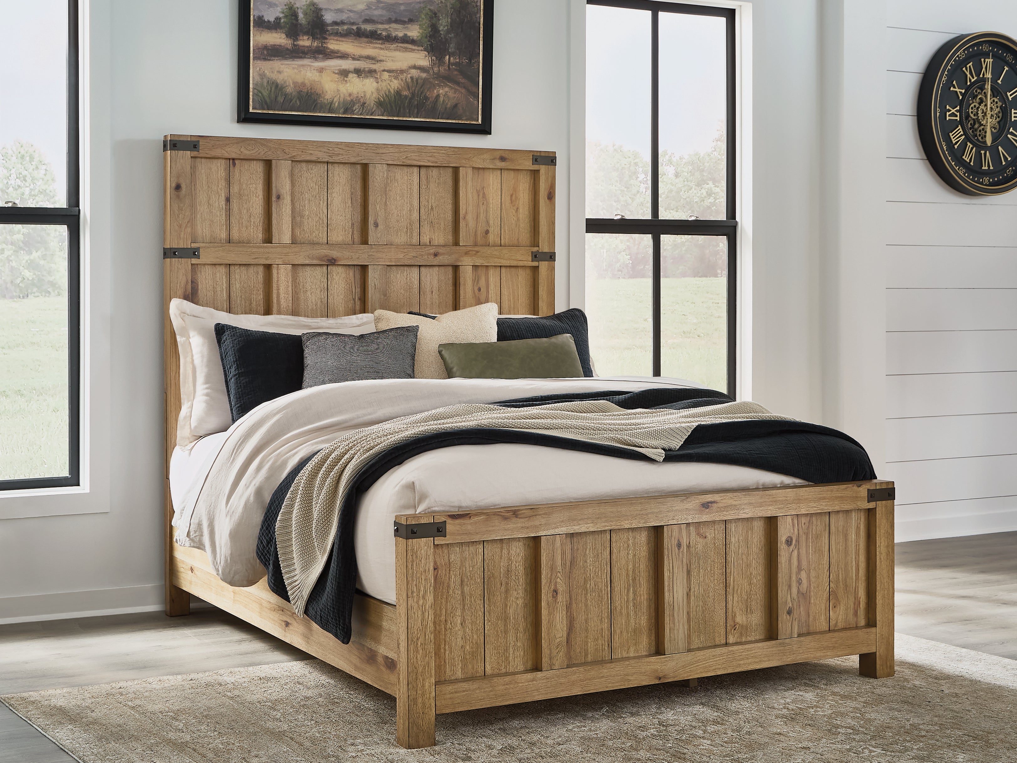Best Deals Furniture - Ashley Furniture - Ridgester Queen Panel Bed - Queen Panel Bed - B858B2