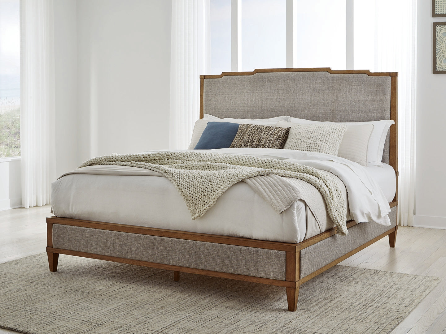 Best Deals Furniture - Ashley Furniture - Sharlance California King Upholstered Panel Bed - California King Upholstered Panel Bed - B895B7