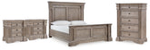 Best Deals Furniture - Ashley Furniture - Blairhurst King Panel Bed, Chest and 2 Nightstands - King Panel Bed, Chest and 2 Nightstands - B916B14