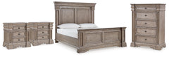 Best Deals Furniture - Ashley Furniture - Blairhurst King Panel Bed, Chest and 2 Nightstands - King Panel Bed, Chest and 2 Nightstands - B916B14