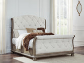 Best Deals Furniture - Ashley Furniture - Ardenfield Queen Upholstered Sleigh Bed - Queen Upholstered Sleigh Bed - B944B2