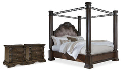 Best Deals Furniture - Ashley Furniture - Maylee King Poster Bed and 2 Nightstands - King Poster Bed and 2 Nightstands - B947B21