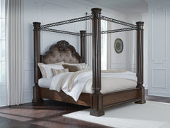 Best Deals Furniture - Ashley Furniture - Maylee Queen Canopy Bed - Queen Canopy Bed - B947B8
