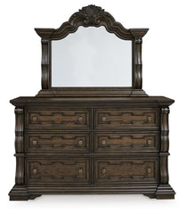 Maylee King Panel Bed, Dresser, Mirror, Chest and Nightstand