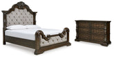 Best Deals Furniture - Ashley Furniture - Maylee King Upholstered Panel Bed and Dresser - King Upholstered Panel Bed and Dresser - B947B23