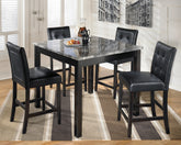Best Deals Furniture - Ashley Furniture - Maysville Counter Height Dining Table and Bar Stools (Set of 5) - Square Counter TBL Set (5/CN) - D154-223