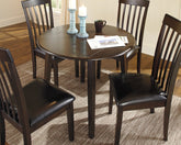 Best Deals Furniture - Ashley Furniture - Hammis Dining Drop Leaf Table - Round DRM Drop Leaf Table - D310-15