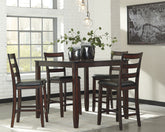 Best Deals Furniture - Ashley Furniture - Coviar Counter Height Dining Table and Bar Stools (Set of 5) - DRM Counter Table Set (5/CN) - D385-223