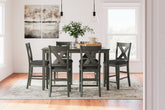 Best Deals Furniture - Ashley Furniture - Caitbrook Counter Height Dining Table and Bar Stools (Set of 7) - RECT DRM Counter TBL Set(7/CN) - D388-423