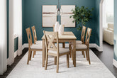 Best Deals Furniture - Ashley Furniture - Sanbriar Dining Table and Chairs (Set of 7) - RECT DRM Table Set (7/CN) - D393-425
