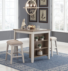 Best Deals Furniture - Ashley Furniture - Skempton Counter Height Dining Table and Bar Stools (Set of 3) - RECT DRM Counter TBL Set(3/CN) - D394-113