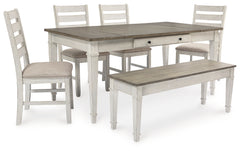 Best Deals Furniture - Ashley Furniture - Skempton Dining Table, 4 Chairs, and Bench - Dining Table, 4 Chairs, and Bench - D394D5