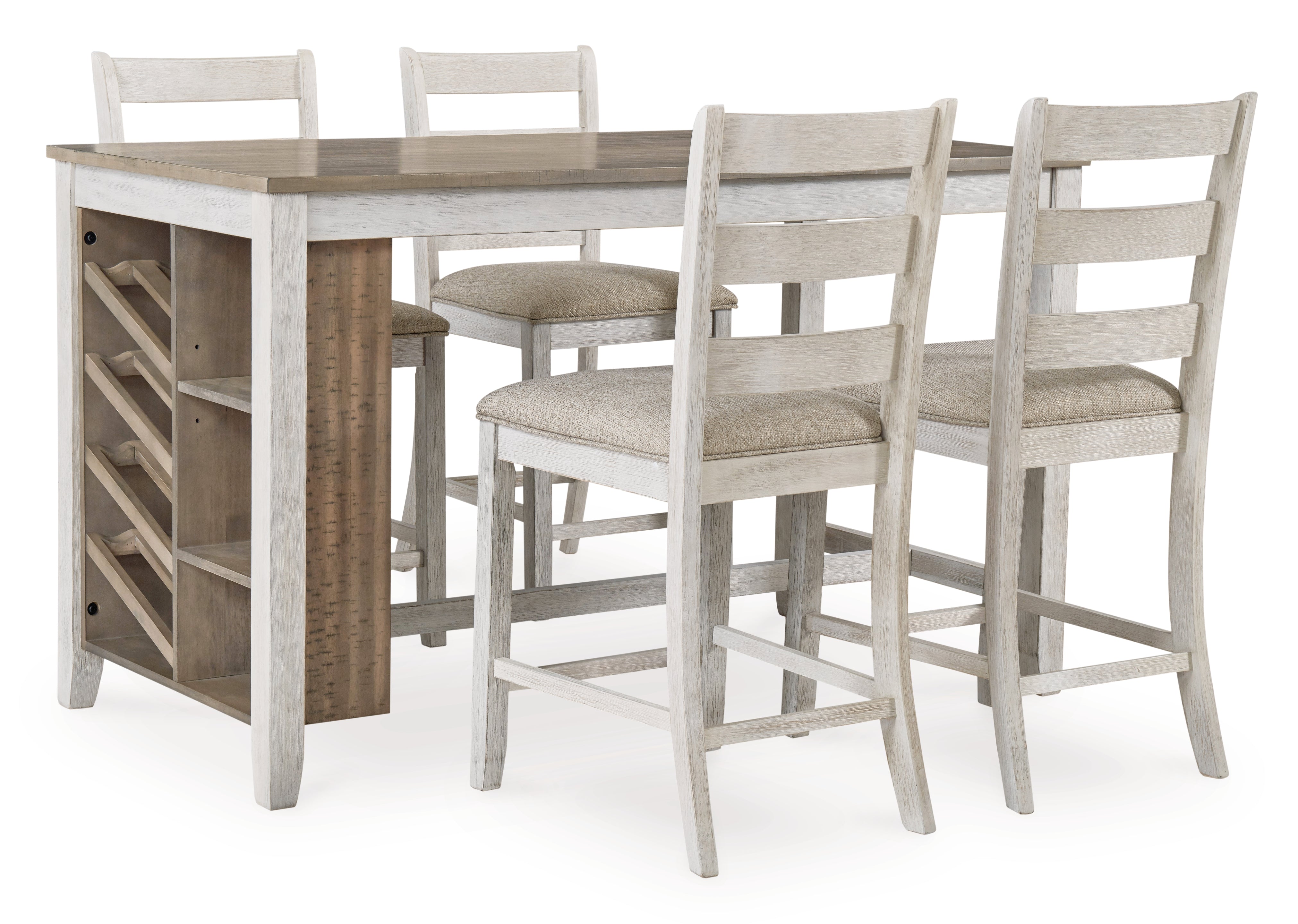 Best Deals Furniture - Ashley Furniture - Skempton Counter Height Dining Table and 4 Barstools - Counter Height Dining Table and 4 Barstools - D394D2