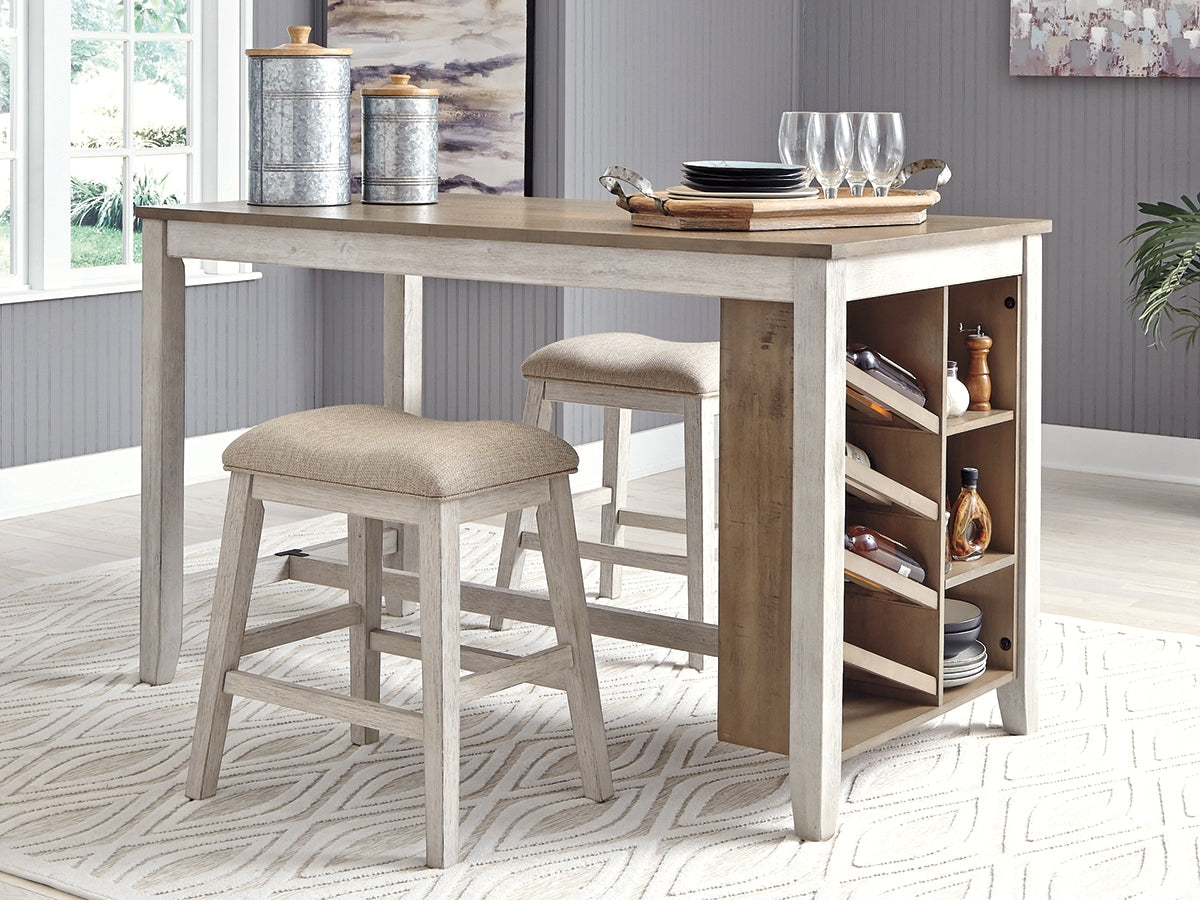 Best Deals Furniture - Ashley Furniture - Skempton Counter Height Dining Table - RECT Counter Table w/Storage - D394-32