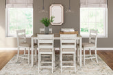 Best Deals Furniture - Ashley Furniture - Skempton Counter Height Dining Table and Bar Stools (Set of 7) - RECT DRM Counter TBL Set(7/CN) - D394-423