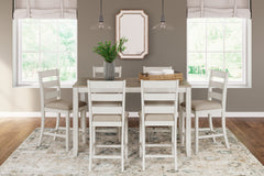 Best Deals Furniture - Ashley Furniture - Skempton Counter Height Dining Table and Bar Stools (Set of 7) - RECT DRM Counter TBL Set(7/CN) - D394-423
