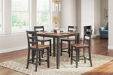Best Deals Furniture - Ashley Furniture - Gesthaven Counter Height Dining Table and 4 Barstools (Set of 5) - DRM Counter Table Set (5/CN) - D396-223
