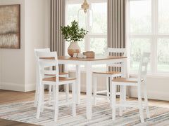 Best Deals Furniture - Ashley Furniture - Gesthaven Counter Height Dining Table and 4 Barstools (Set of 5) - DRM Counter Table Set (5/CN) - D398-223