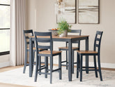 Best Deals Furniture - Ashley Furniture - Gesthaven Counter Height Dining Table and 4 Barstools (Set of 5) - DRM Counter Table Set (5/CN) - D399-223