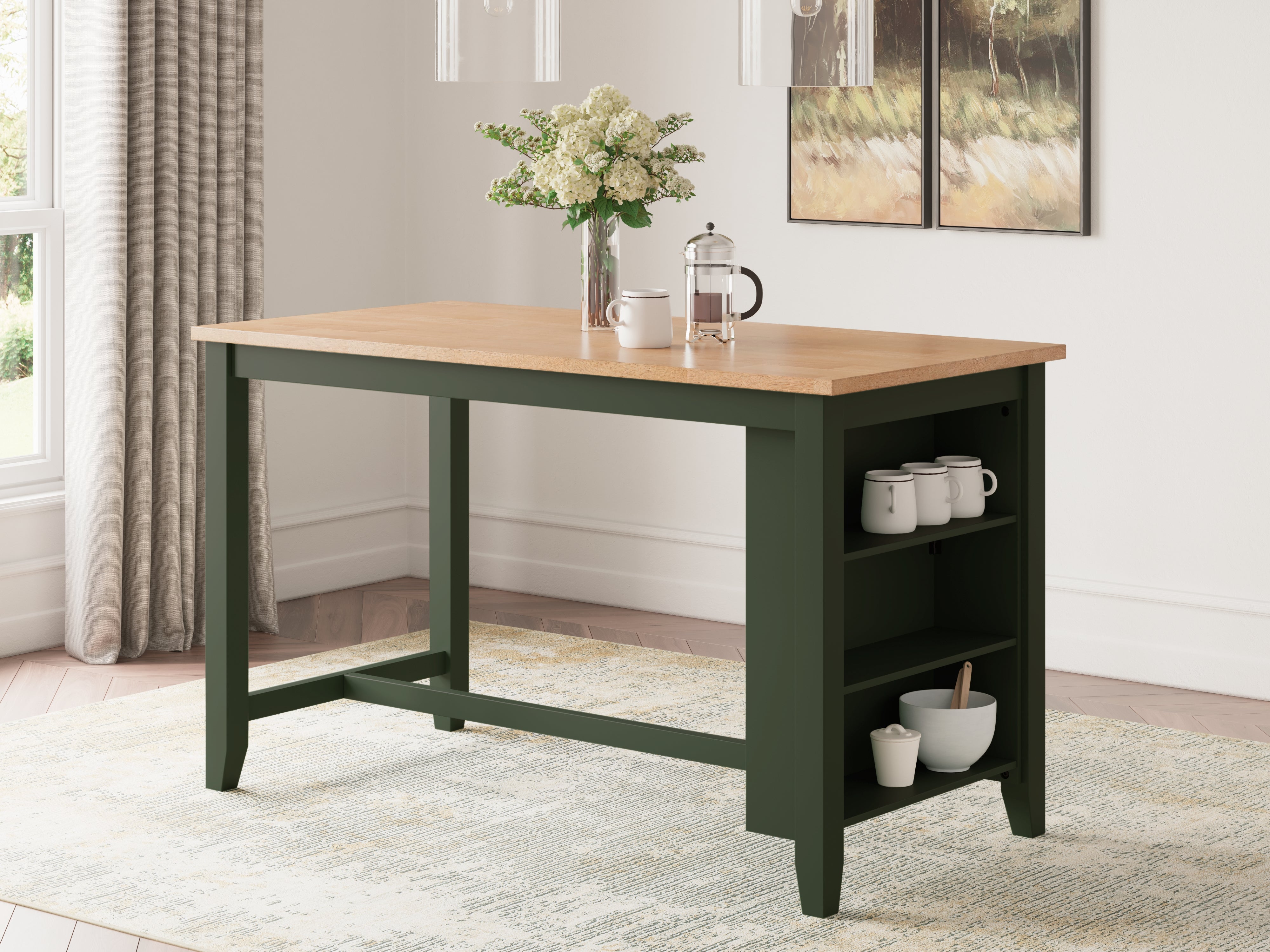 Best Deals Furniture - Ashley Furniture - Gesthaven Counter Height Dining Table - RECT Dining Room Counter Table - D401-13