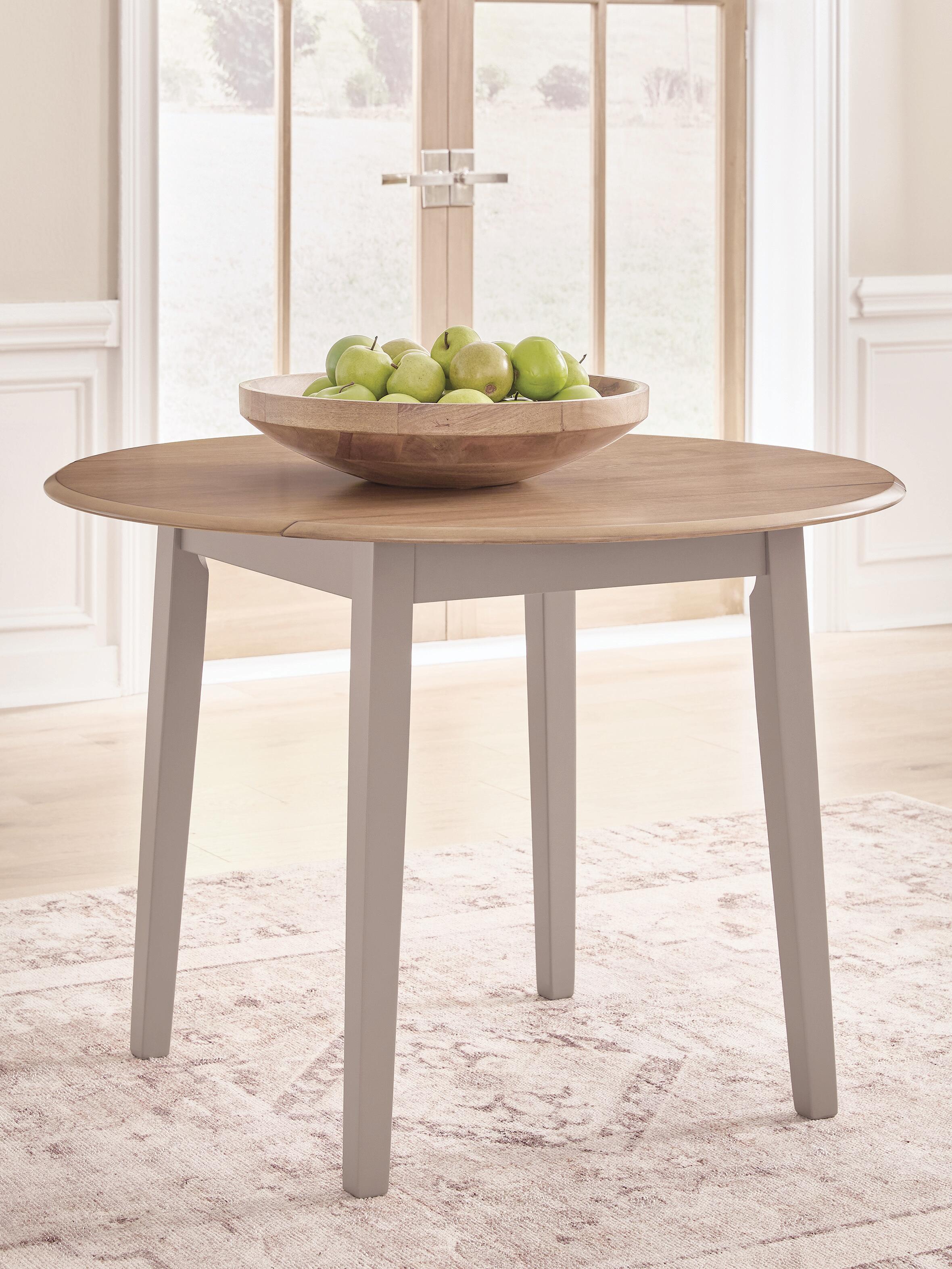 Best Deals Furniture - Ashley Furniture - Harperfeld Dining Drop Leaf Table - Round DRM Drop Leaf Table - PCD403-15