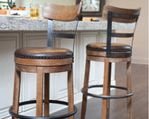 Best Deals Furniture - Ashley Furniture - Pinnadel Bar Height Bar Stool - Tall UPH Swivel Barstool(1/CN) - D542-130