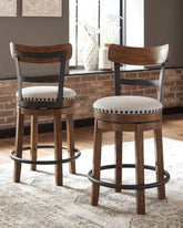 Best Deals Furniture - Ashley Furniture - Valebeck Counter Height Bar Stool - UPH Swivel Barstool (1/CN) - D546-424
