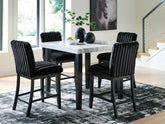 Best Deals Furniture - Ashley Furniture - Mervannie Counter Height Dining Table and 4 Barstools - Counter Height Dining Table and 4 Barstools - PCD571D2