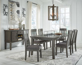 Best Deals Furniture - Ashley Furniture - Hallanden Dining Table, 6 Chairs and Server - Dining Table, 6 Chairs and Server - D589D5