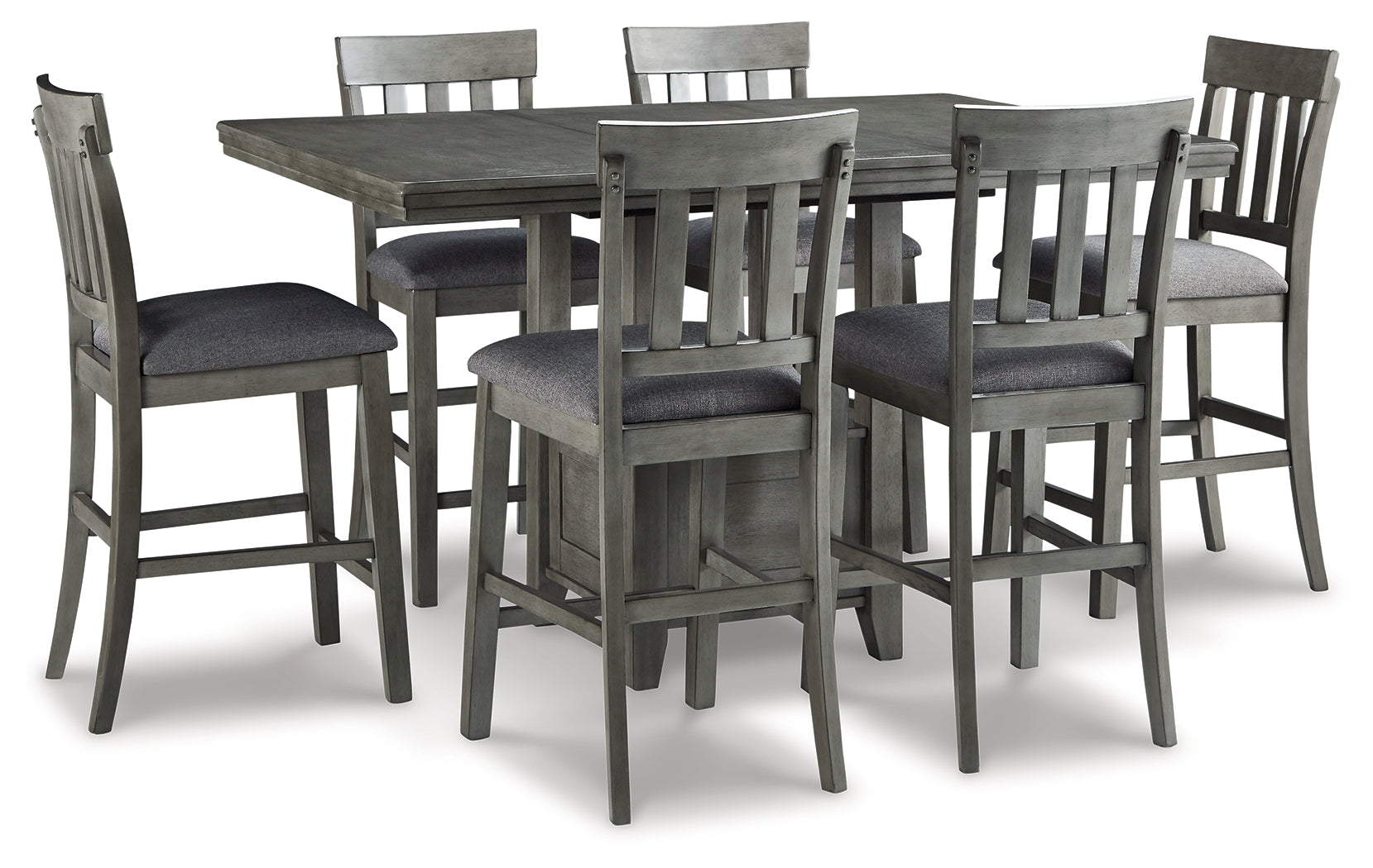 Best Deals Furniture - Ashley Furniture - Hallanden Counter Height Dining Table and 6 Barstools - Counter Height Dining Table and 6 Barstools - D589D4