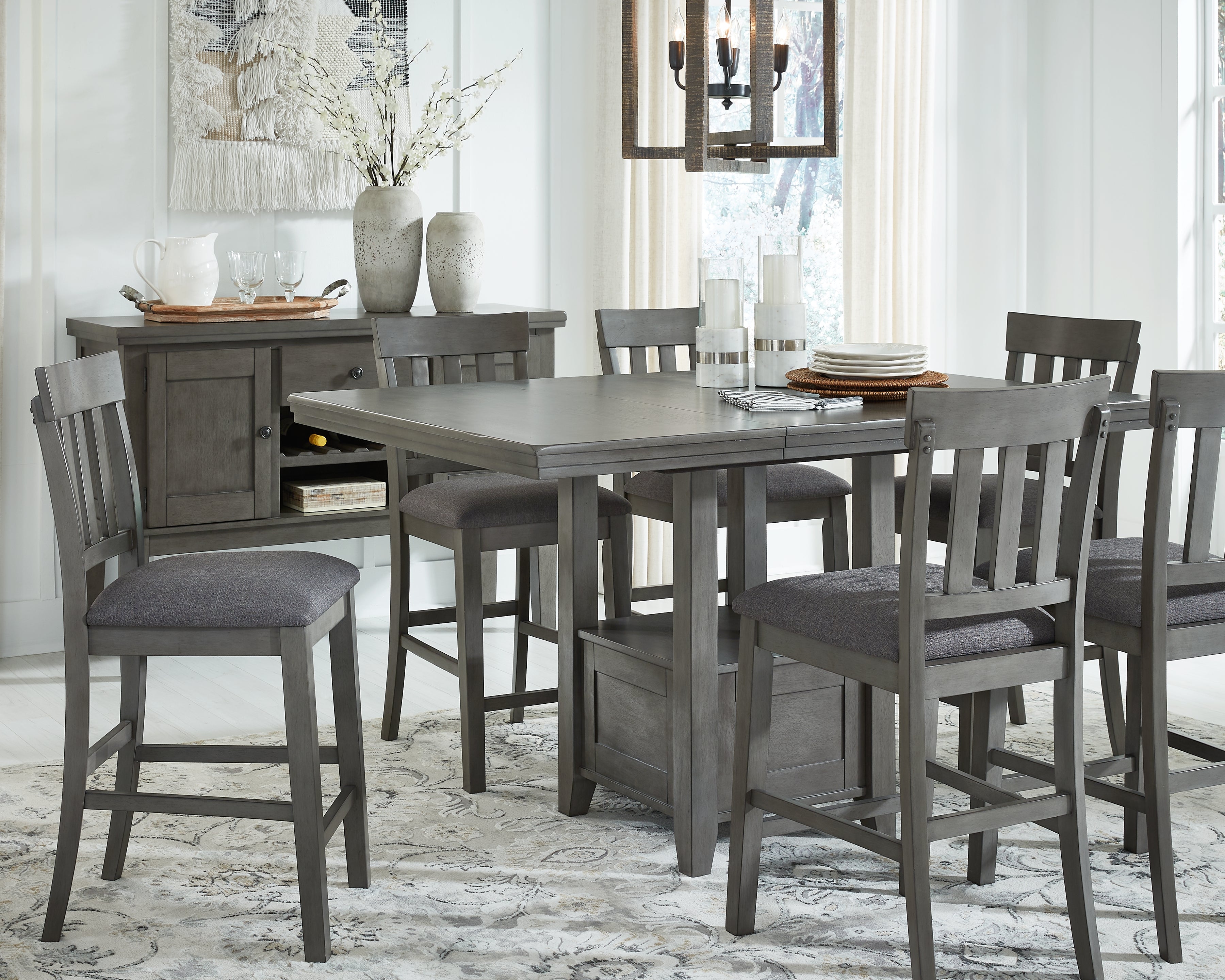 Best Deals Furniture - Ashley Furniture - Hallanden Counter Height Dining Extension Table - RECT DRM Counter EXT Table - D589-42